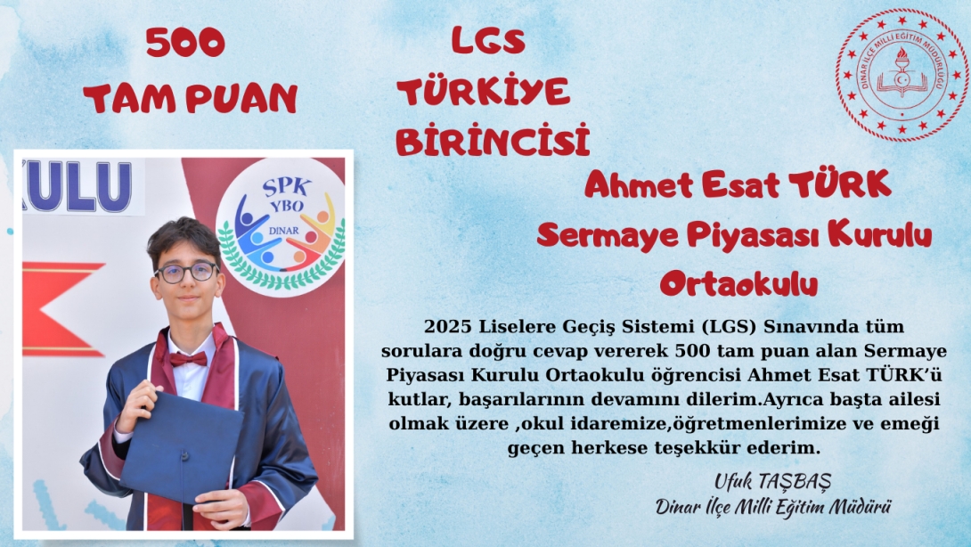 LGS'DE 500 TAM PUAN